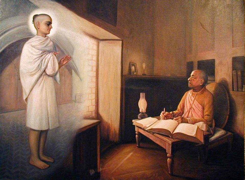 Srila Prabhupada Praying to Rupa Goswami