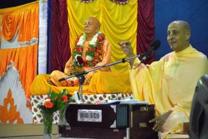 Radhanath Swami speaks during Yatra Concluding Session, 2014 Yatra, Udupi